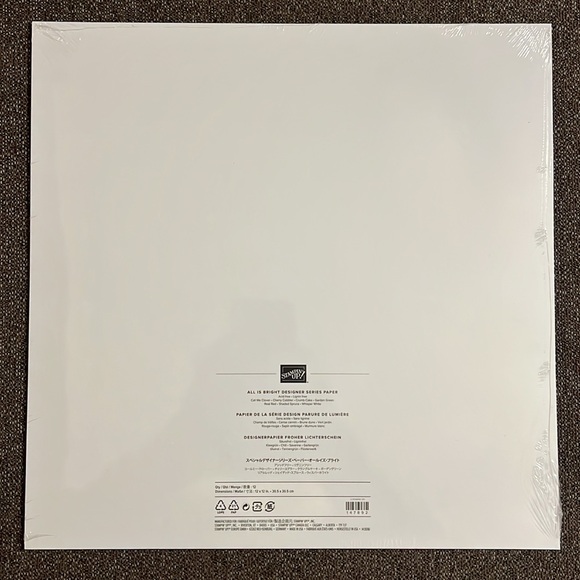 Stampin’ Up! All Is Bright Designer Series Paper 12x12 Rare NWT - Picture 5 of 5